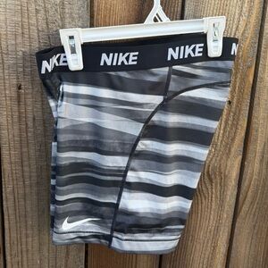 Nike Light Blue and Black Dri-FIT Athletic Shorts